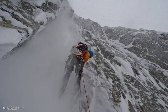 Rapping down a waterfall