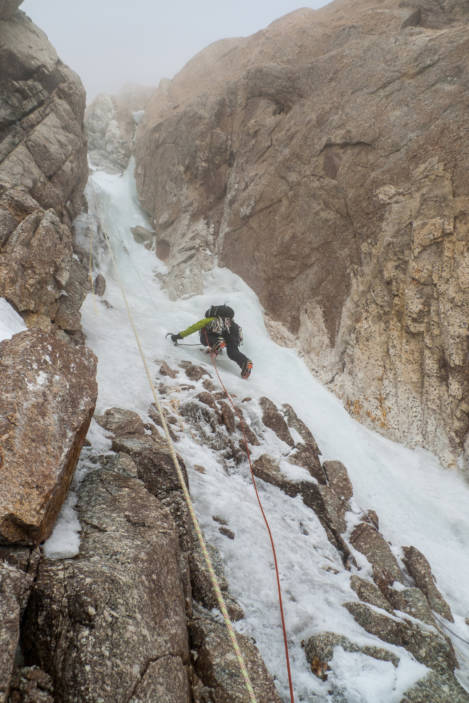 Myself on the 'crux' of the Japanese couloir , © will sim