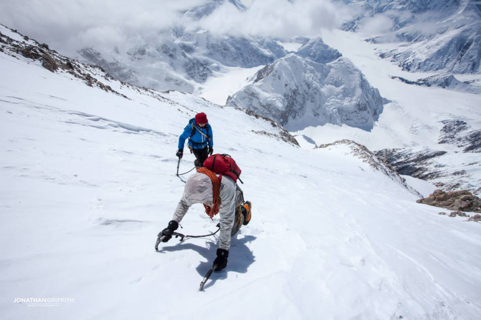 Will and Magnus on the upper slopes