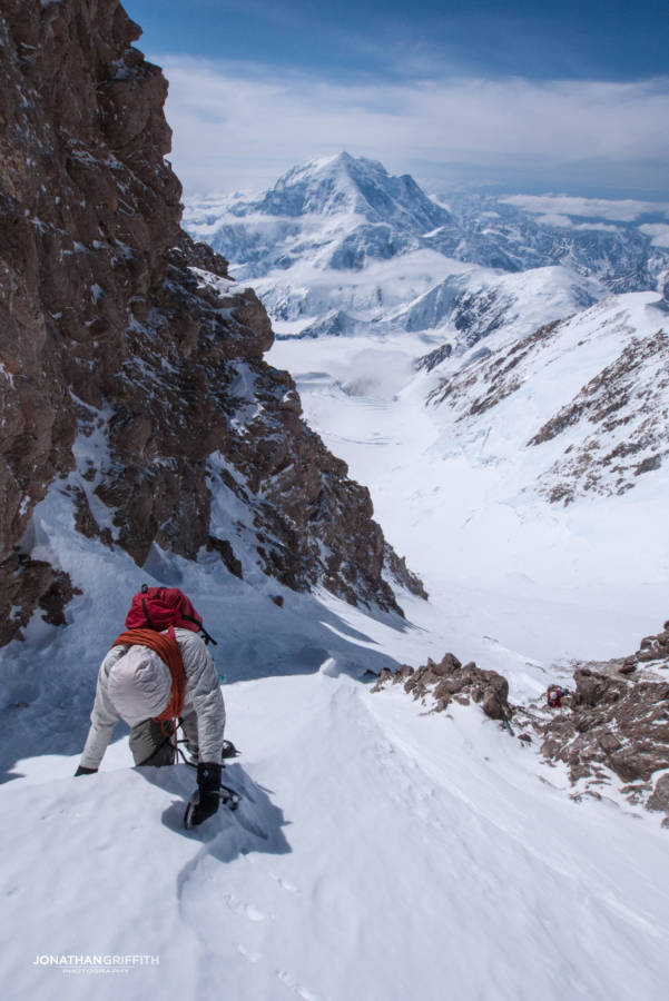 Will at the top of Rescue Gully