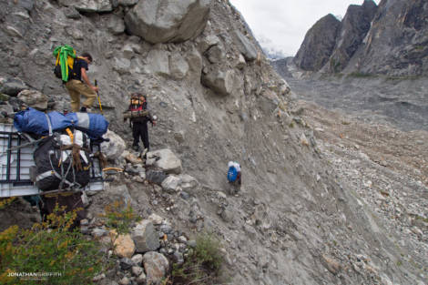 No tracks, these porters are really hardcore