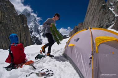 One of the few safe places to bivy