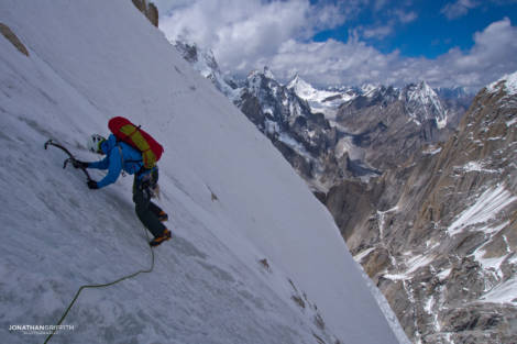 Andy half way up the north face