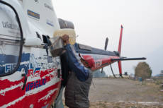 Refuelling Nepalese style- rotors still spinning