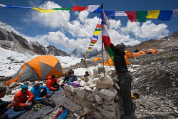 Our Puja Ceremony for good luck once we set Base Camp up