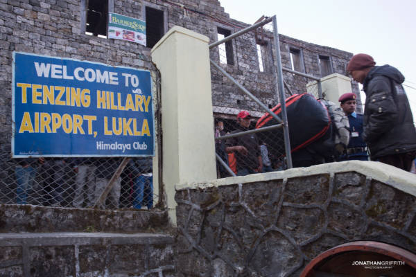 Arrival at Lukla airport