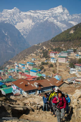 Leaving Namche Bazar
