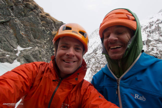 Myself and Jeff...ice climbing can be fun as well