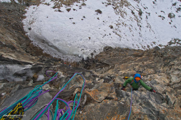 Jeff Mercier on the very colourful Gelati No Ice, Cogne