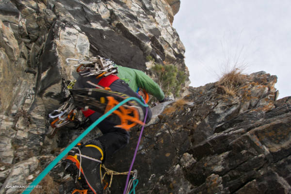 Jeff Mercier on the very colourful Gelati No Ice, Cogne