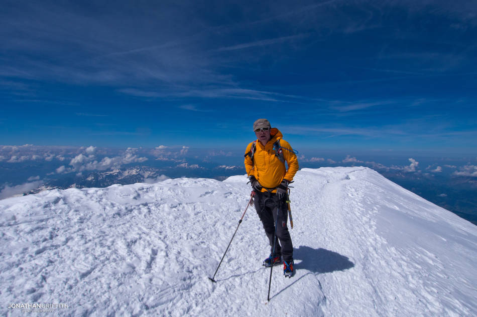 Feeling battered on the summit of Mont Blanc