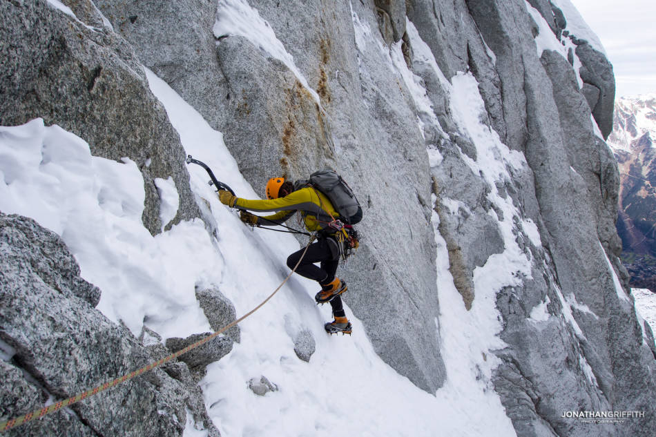 Andy half way up the route
