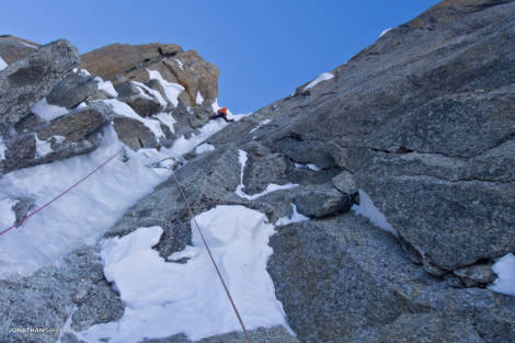 Adam does battle with the snowplug...