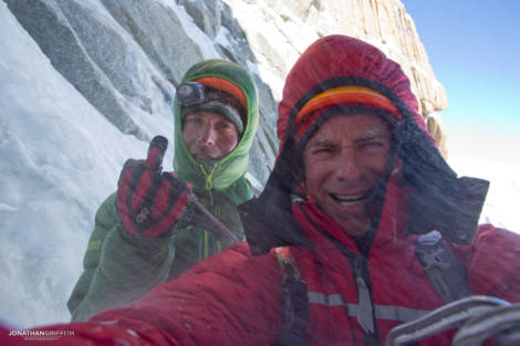 Super F*cking Cold Couloir...myself and Adam ready to get out of there