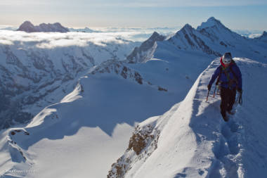 Final summit ridge of the Monch