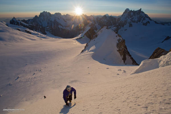 Tom and Kelly on Left Edge at sunrise