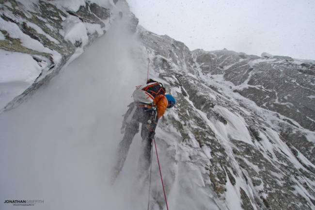 Tom Grant rapping off Ice is Nice in some nasty weather