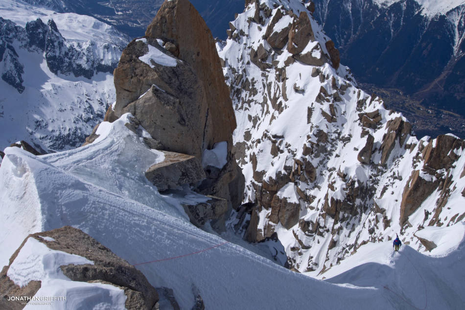 Looking back at Ally and the Mont Blanc