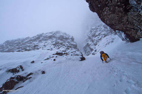 Heading up West Central Gully