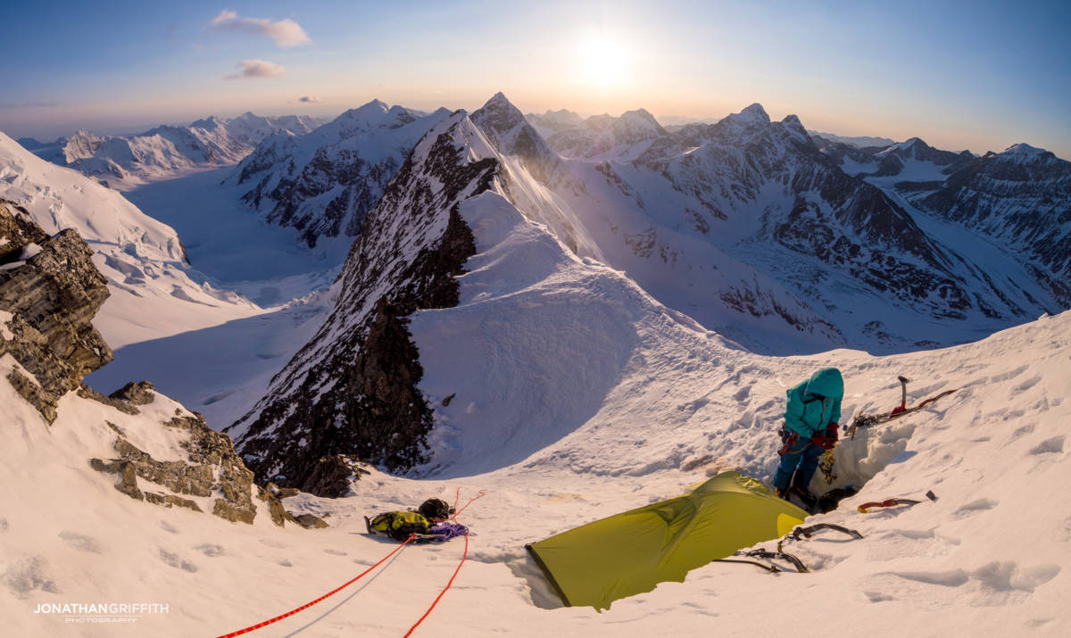 Back at our bivy site for the night