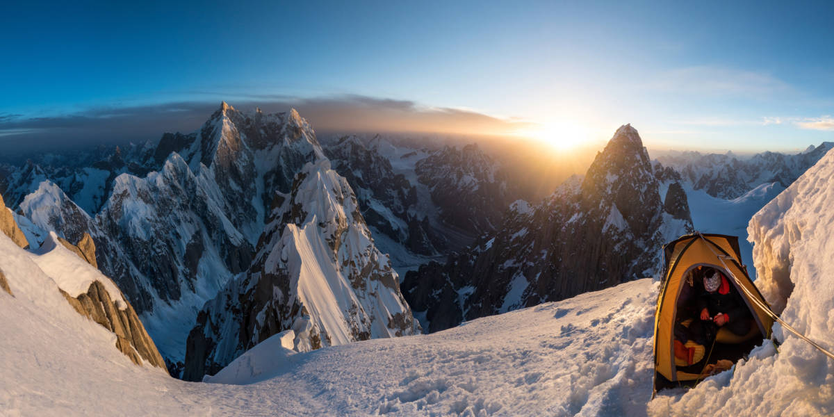 Sunset from our bivouac over K7 and K6