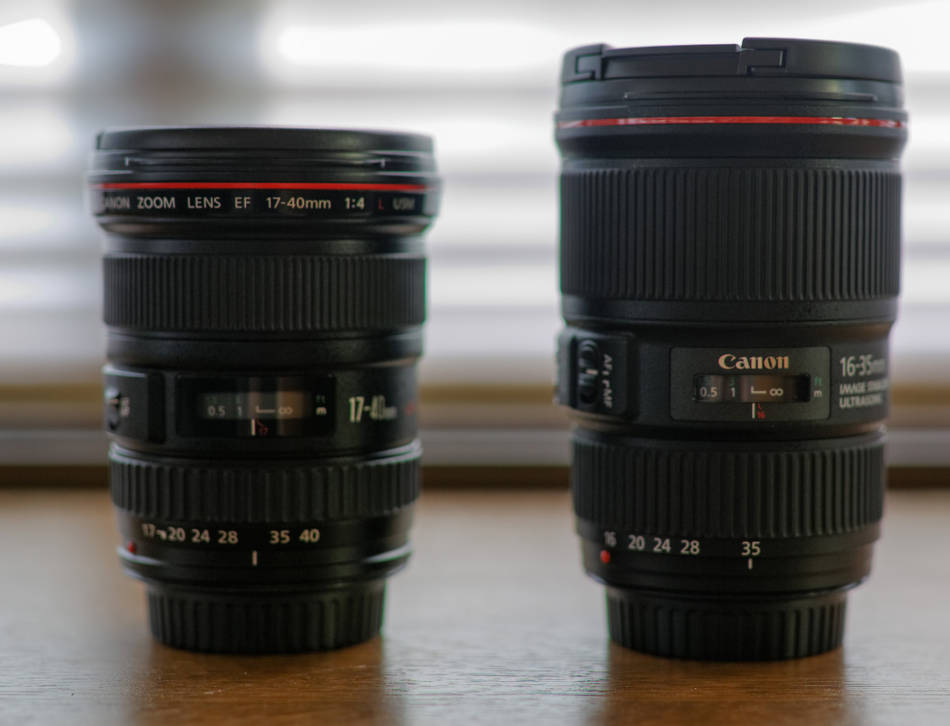 The 16-35 vs 17-40, quite the size difference © http://www.florianbieler.de