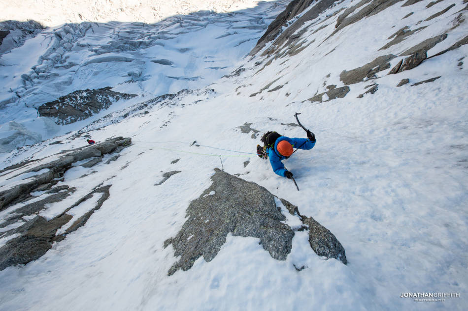 Julien part way up the route