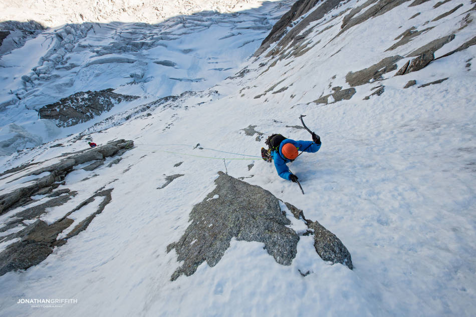 Julien on the lower slopes