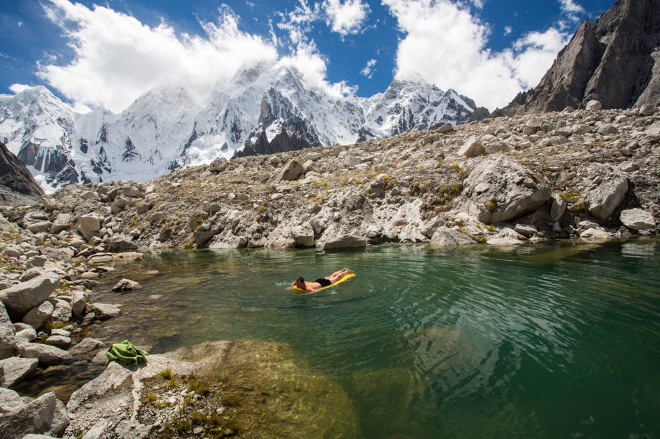 Not every Himalayan basecamp comes with its own swimming pool