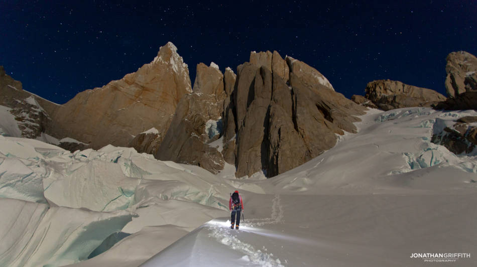 Another quick shot- taken on the walk in to the Cerro Torre massif, camera sitting on my pack. One shot was all it took- over time you end up getting it right first time every time
