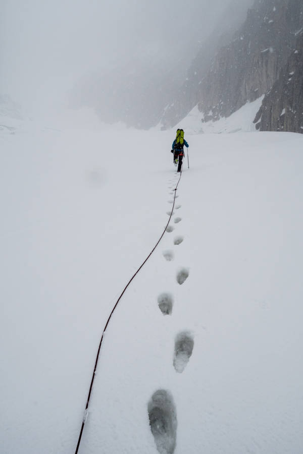 Walking in in deep snow