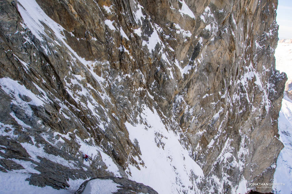 Traversing over to the Walker Spur