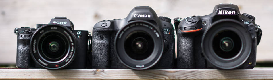 Sony A7, Canon 5D, and Nikon D810, © fotovideo.nu